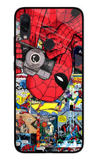 Spider Man Redmi Note 7S Glass Case Back Cover by Casekaro