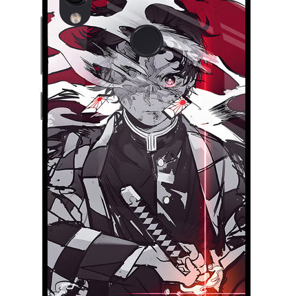 Demon Slayer Redmi Note 7S Glass Case Back Cover by Casekaro