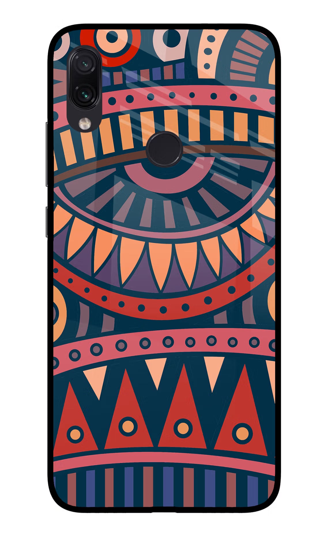 African Culture Design Redmi Note 7S Glass Case Back Cover by Casekaro