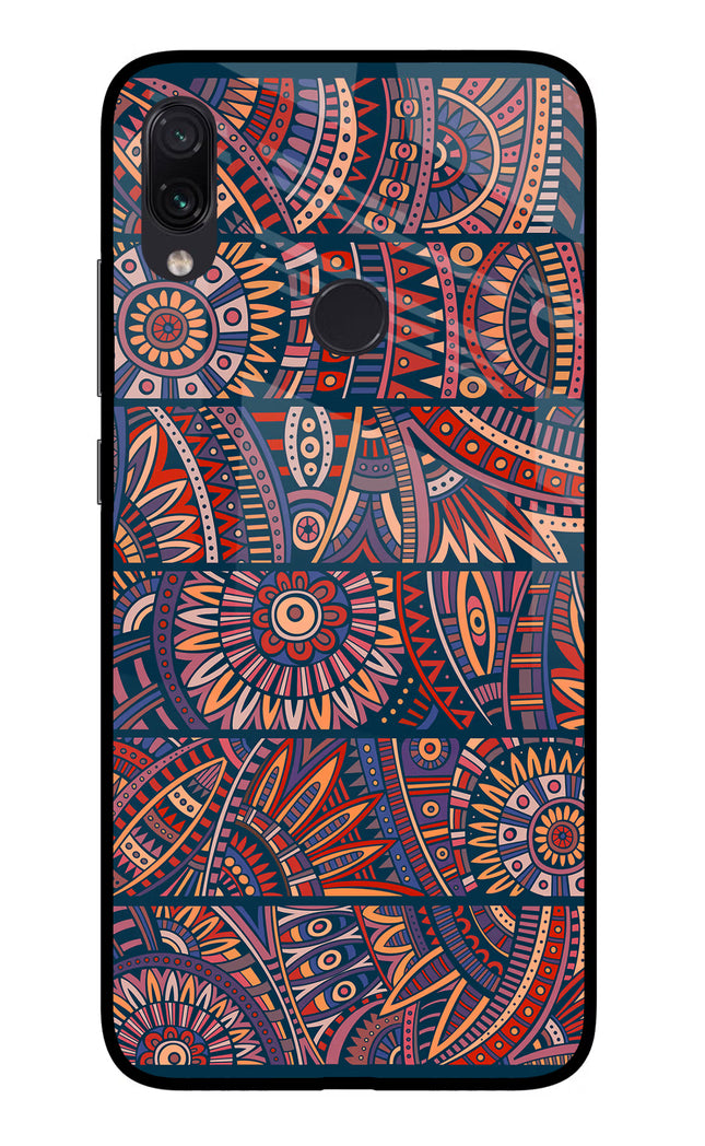 African Culture Design Redmi Note 7S Glass Case Back Cover by Casekaro