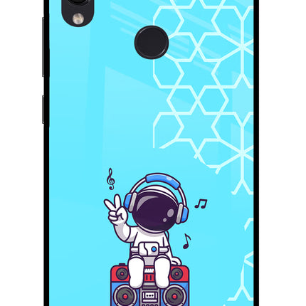 Cute Astronaut Chilling Redmi Note 7S Glass Case