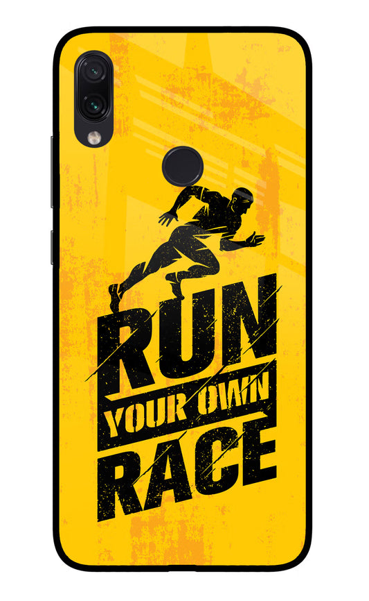 Run Your Own Race Redmi Note 7S Glass Case