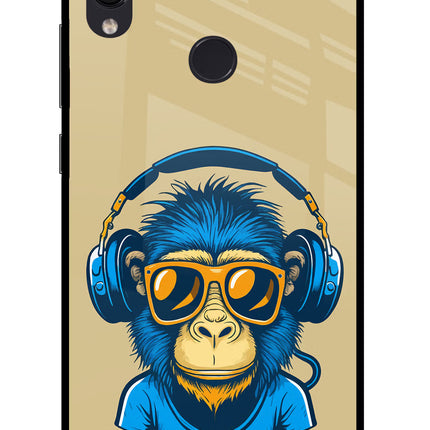Monkey Headphone Redmi Note 7S Glass Case
