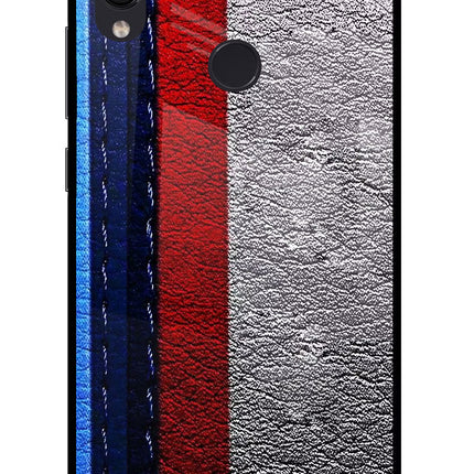 BMW Stripes Redmi Note 7S Glass Case Back Cover by Casekaro
