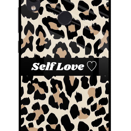 Leopard Print Self Love Redmi Note 7S Glass Case