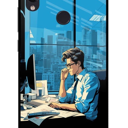 Focused Hustler (AI Generated) Redmi Note 7S Glass Case
