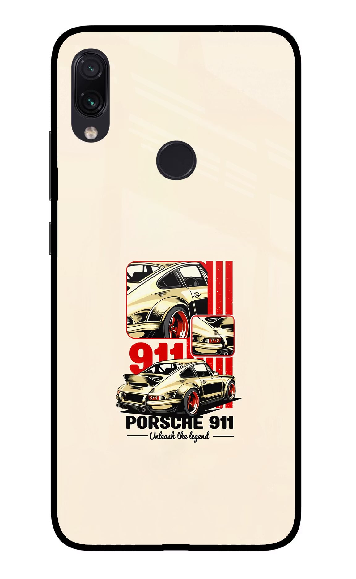 Classic Porsche 911 Redmi Note 7S Glass Case Back Cover by Casekaro