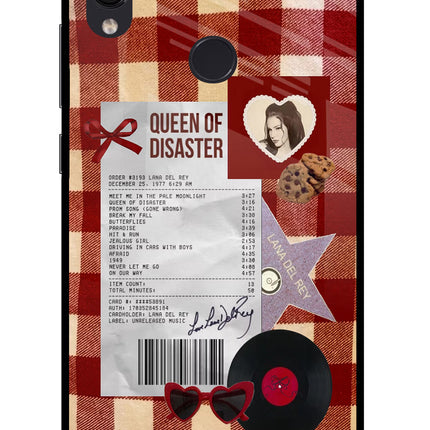Queen of Disaster Redmi Note 7S Glass Case Back Cover by Casekaro