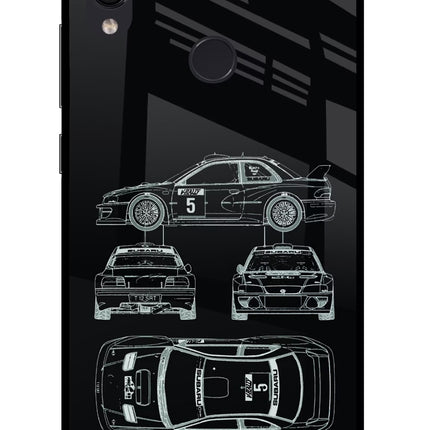 WRC'99 Redmi Note 7S Glass Case Back Cover by Casekaro