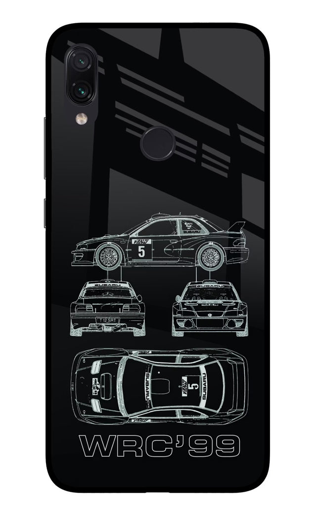 WRC'99 Redmi Note 7S Glass Case Back Cover by Casekaro