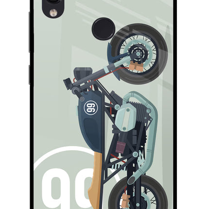 Classic Cafe Racer 99 Redmi Note 7S Glass Case Back Cover by Casekaro