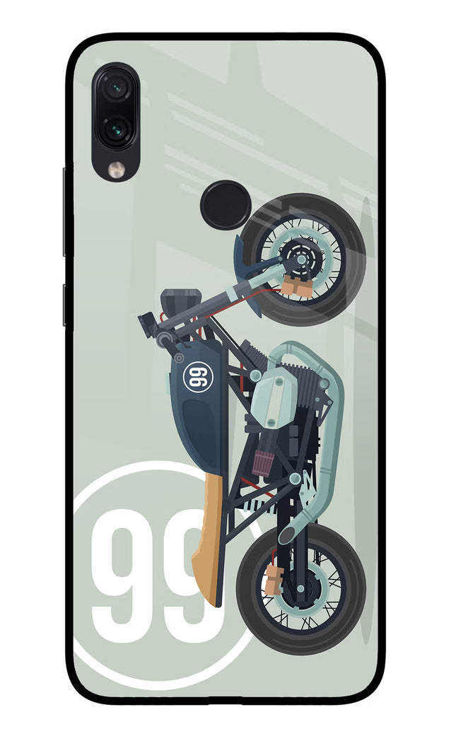 Classic Cafe Racer 99 Redmi Note 7S Glass Case Back Cover by Casekaro