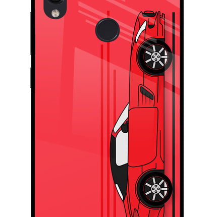 Red Velocity Redmi Note 7S Glass Case
