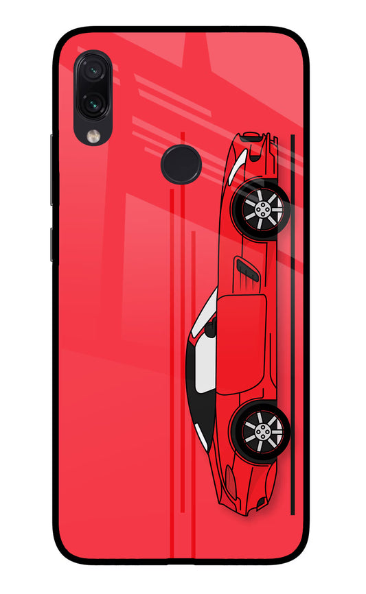 Red Velocity Redmi Note 7S Glass Case