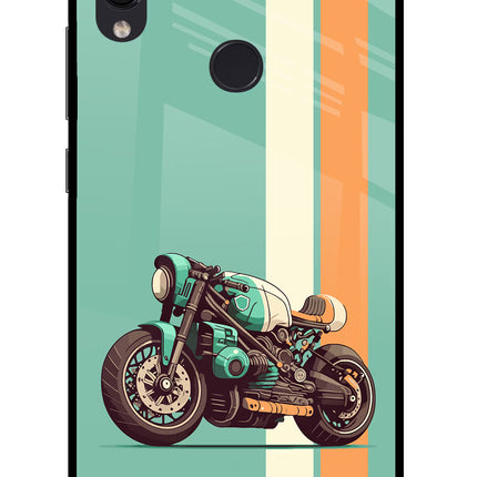 Striped Moto Drift Redmi Note 7S Glass Case