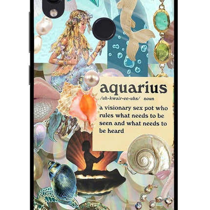 Aquarius Zodiac Redmi Note 7S Glass Case