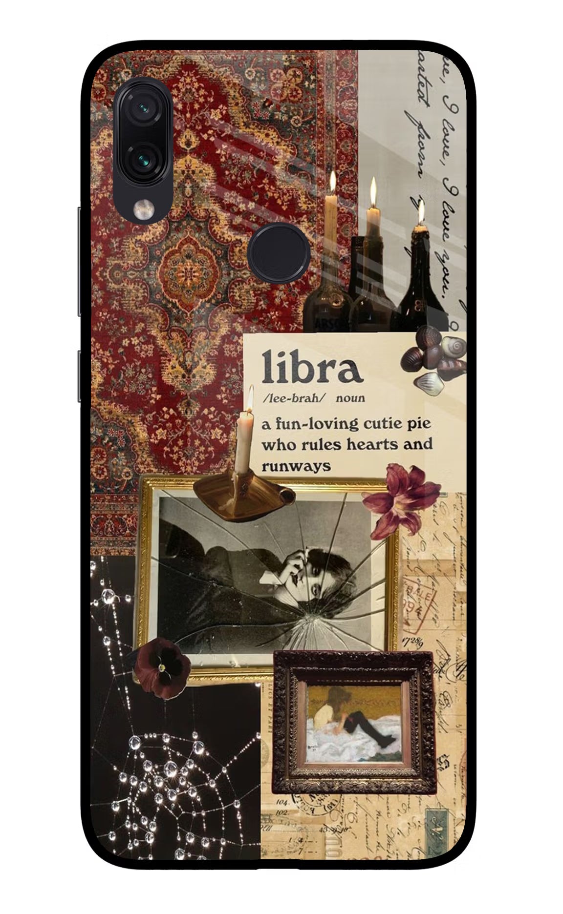 Libra Zodiac Redmi Note 7S Glass Case Back Cover by Casekaro