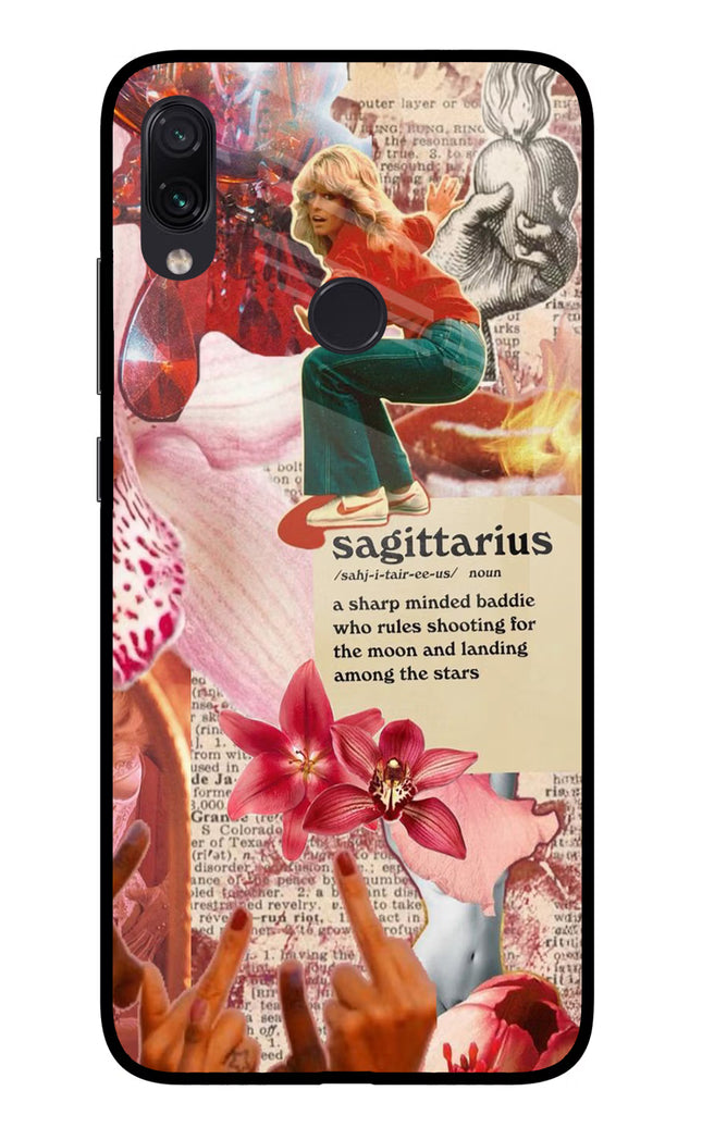 Sagittarius Zodiac Redmi Note 7S Glass Case