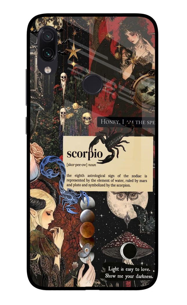 Scorpio Zodiac Redmi Note 7S Glass Case