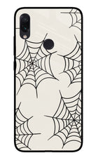 Spider Web Redmi Note 7S Glass Case