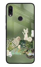 Aesthetic anime Redmi Note 7S Glass Case