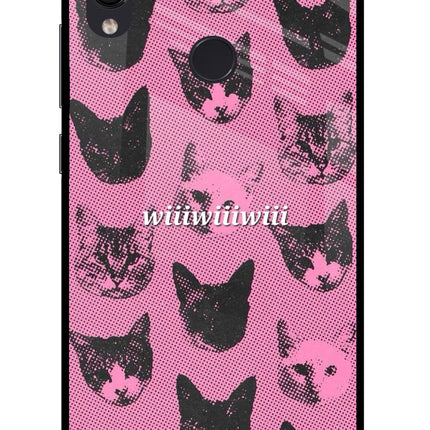 Pink Cats Redmi Note 7S Glass Case