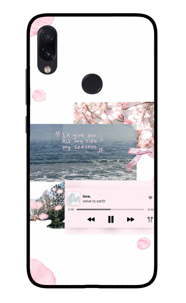 Wave to earth Redmi Note 7S Glass Case Back Cover by Casekaro