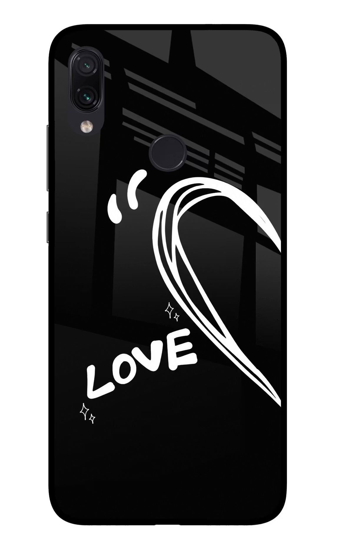 Love Line Redmi Note 7S Glass Case
