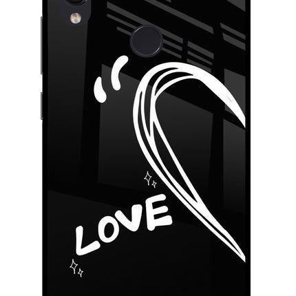 Love Line Redmi Note 7S Glass Case Back Cover by Casekaro