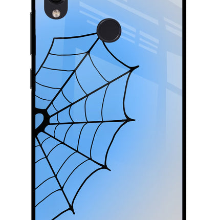 Blue Web Redmi Note 7S Glass Case
