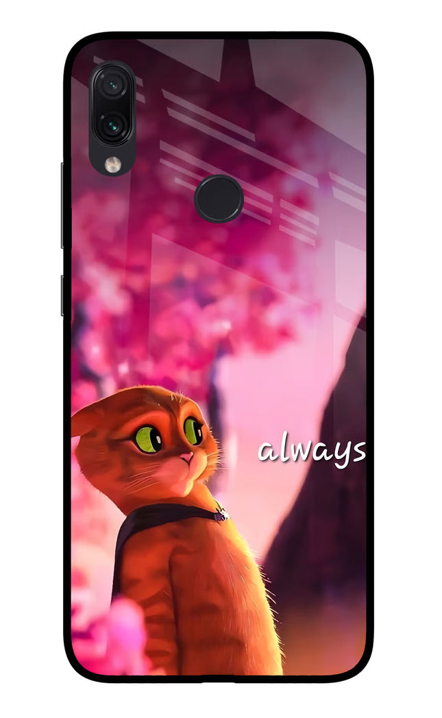 Always Cat Redmi Note 7S Glass Case Back Cover by Casekaro