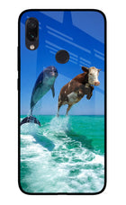 Dolphin vs Cow Redmi Note 7S Glass Case