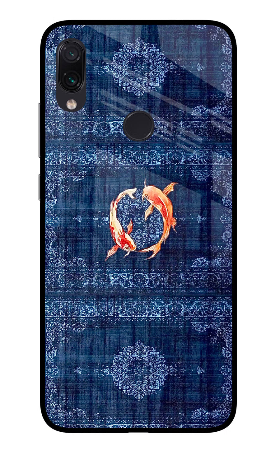 Koi Blue Redmi Note 7S Back Cover, Glass case