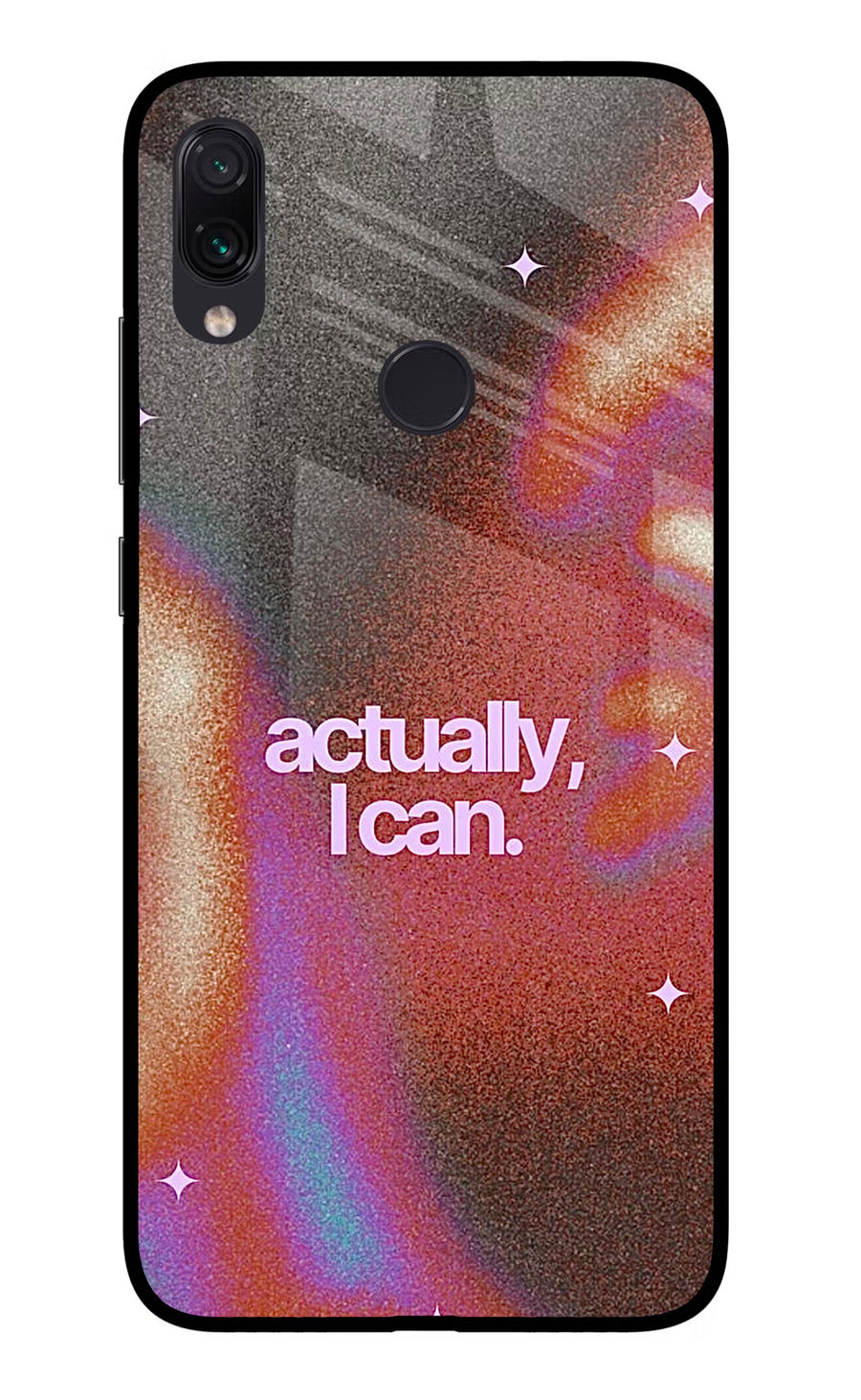 Pink Aura Redmi Note 7S Back Cover, Glass case