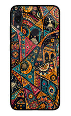 Folk Print Redmi Note 7S Glass Case