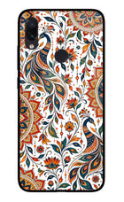 White Mayura Redmi Note 7S Glass Case