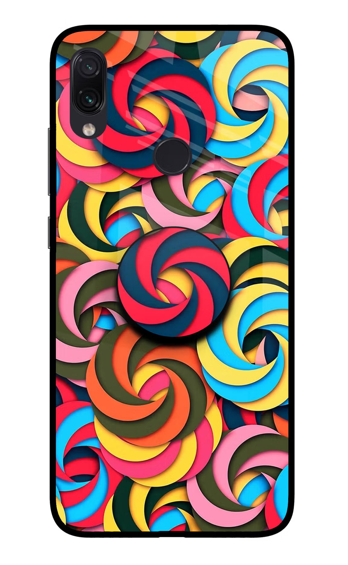 Spiral Pattern Redmi Note 7S Pop Case by Casekaro