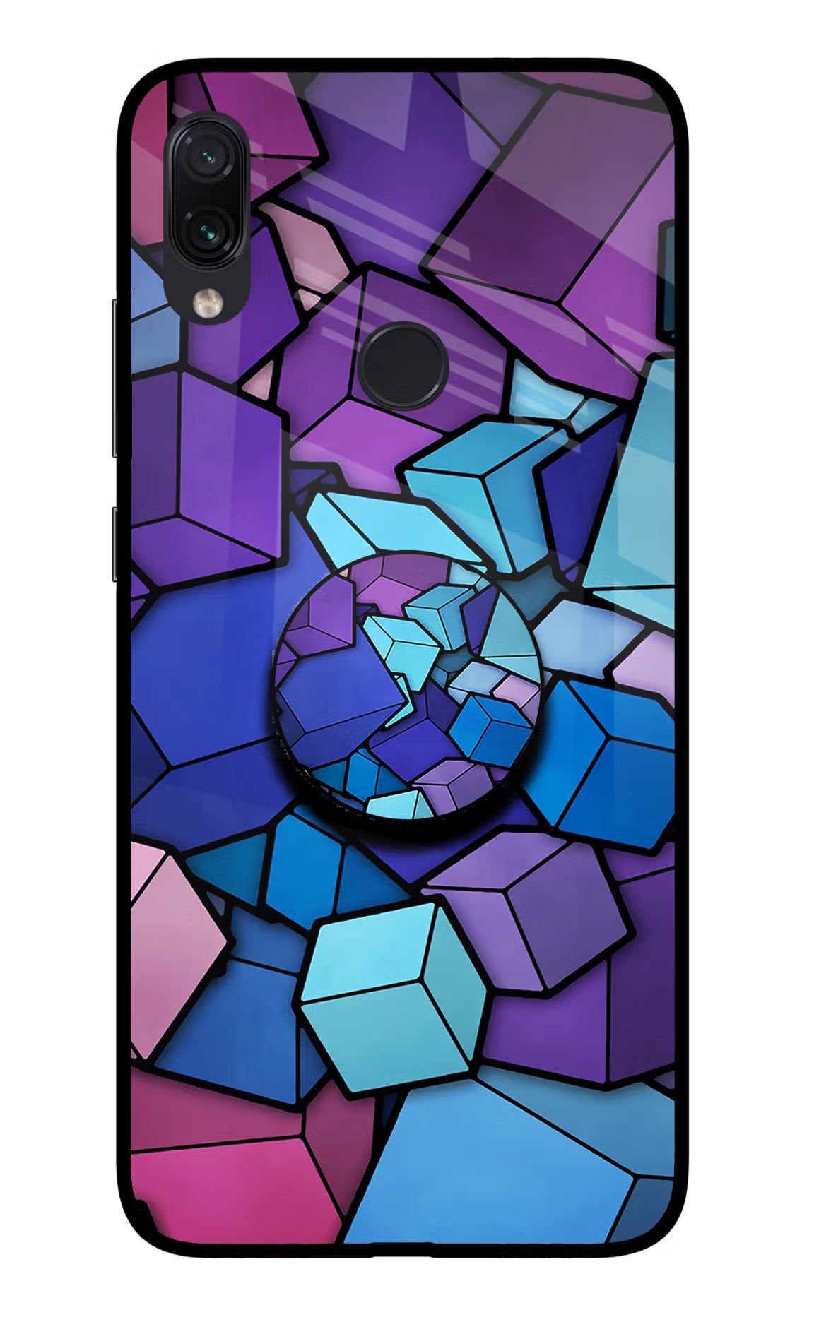 Cubic Abstract Redmi Note 7S Pop Case by Casekaro