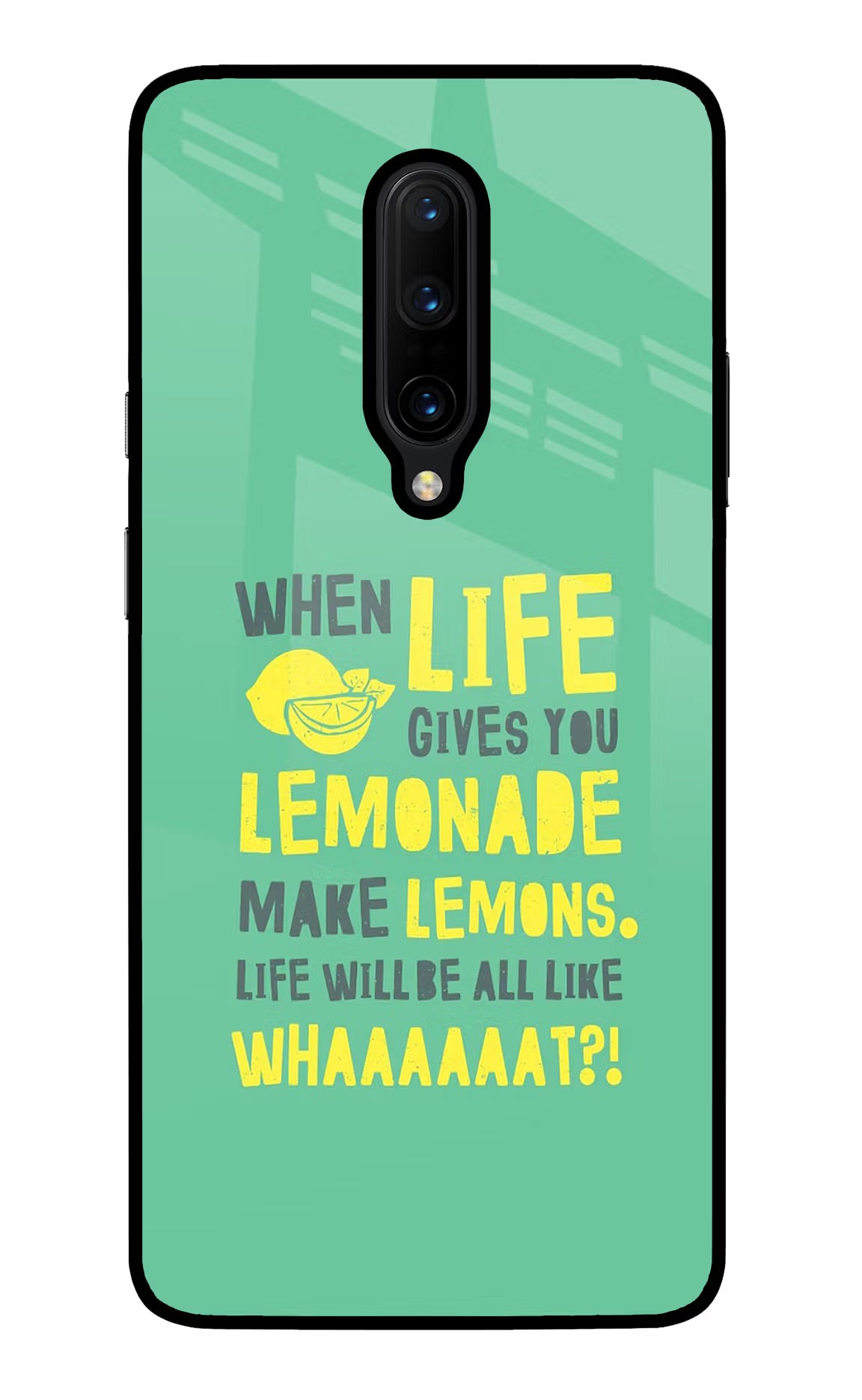 Quote Oneplus 7 Pro Glass Case Back Cover by Casekaro