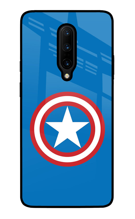 Captain America Logo Oneplus 7 Pro Glass Case