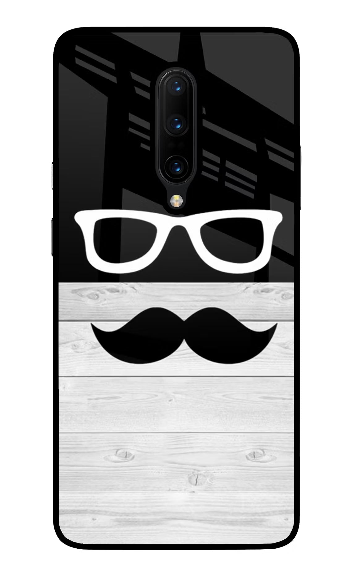Mustache Oneplus 7 Pro Glass Case Back Cover by Casekaro