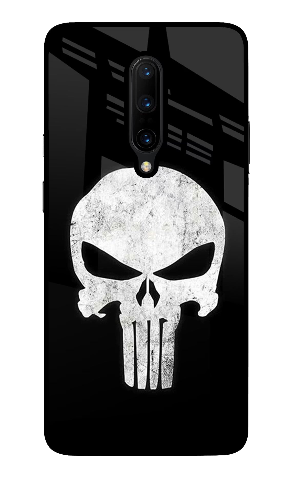 Punisher Skull Oneplus 7 Pro Glass Case Back Cover by Casekaro