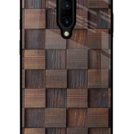 Wooden Cube Design Oneplus 7 Pro Glass Case