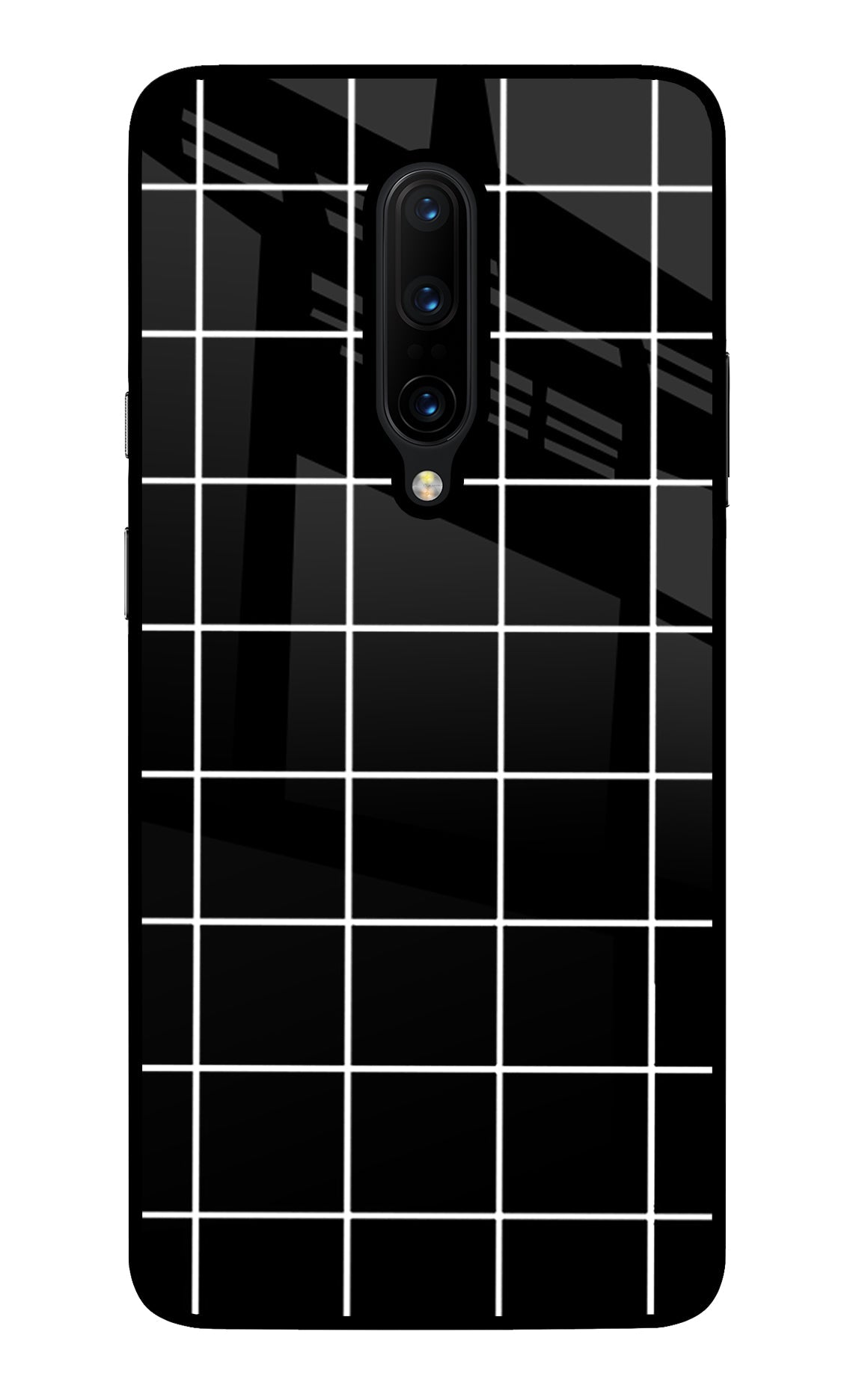 White Grid Oneplus 7 Pro Back Cover