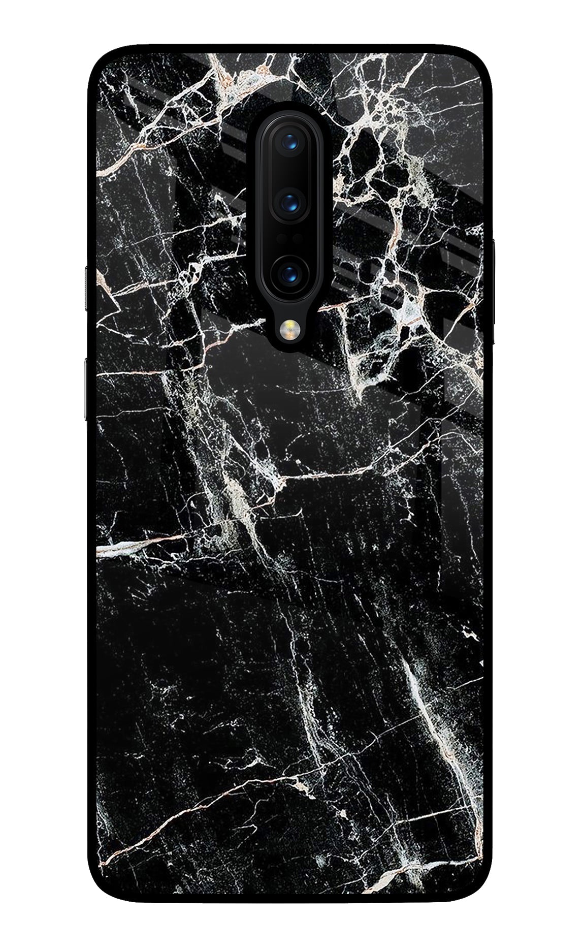 Black Marble Texture Oneplus 7 Pro Glass Case