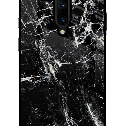 Black Marble Texture Oneplus 7 Pro Glass Case