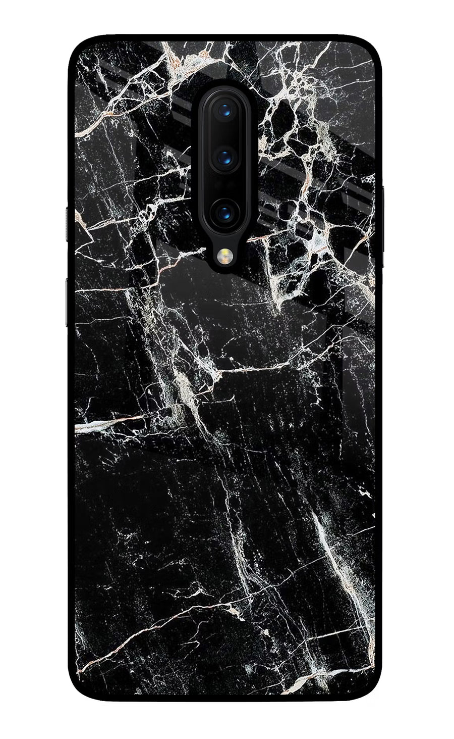 Black Marble Texture Oneplus 7 Pro Back Cover, Glass case