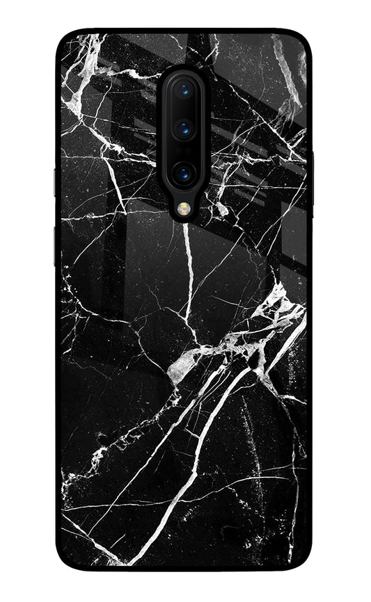 Black Marble Pattern Oneplus 7 Pro Glass Case