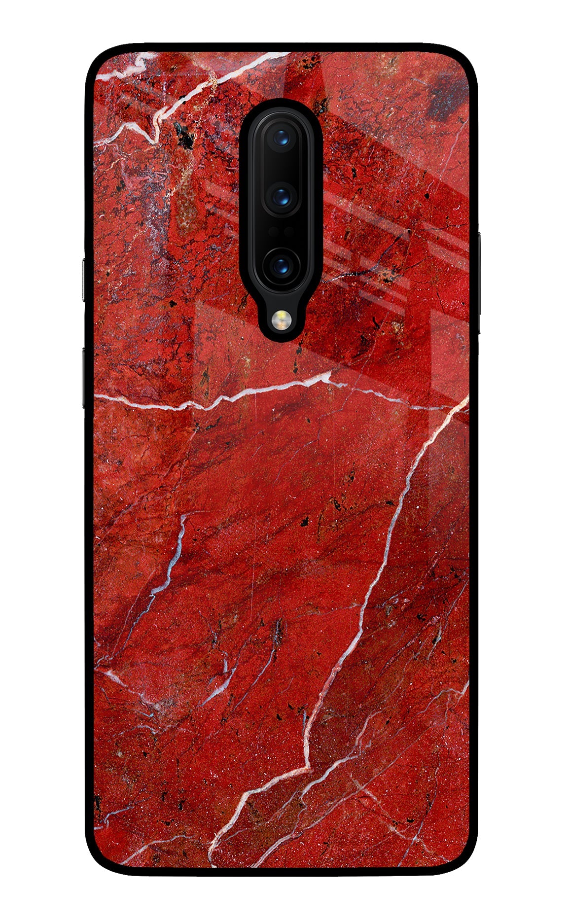 Red Marble Design Oneplus 7 Pro Back Cover