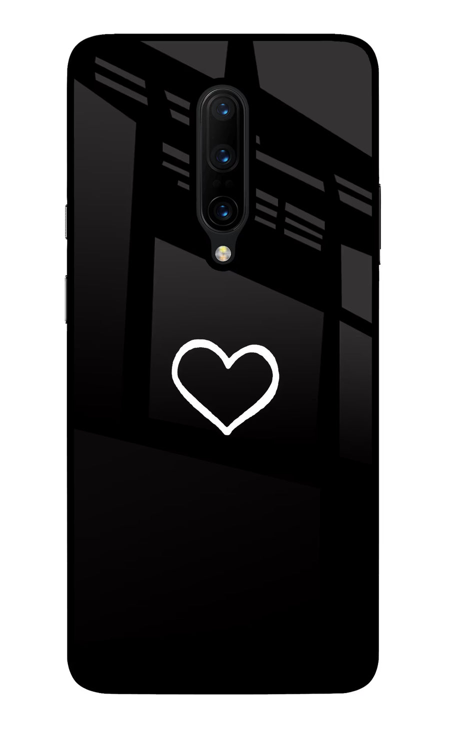 Heart Oneplus 7 Pro Back Cover, Glass case